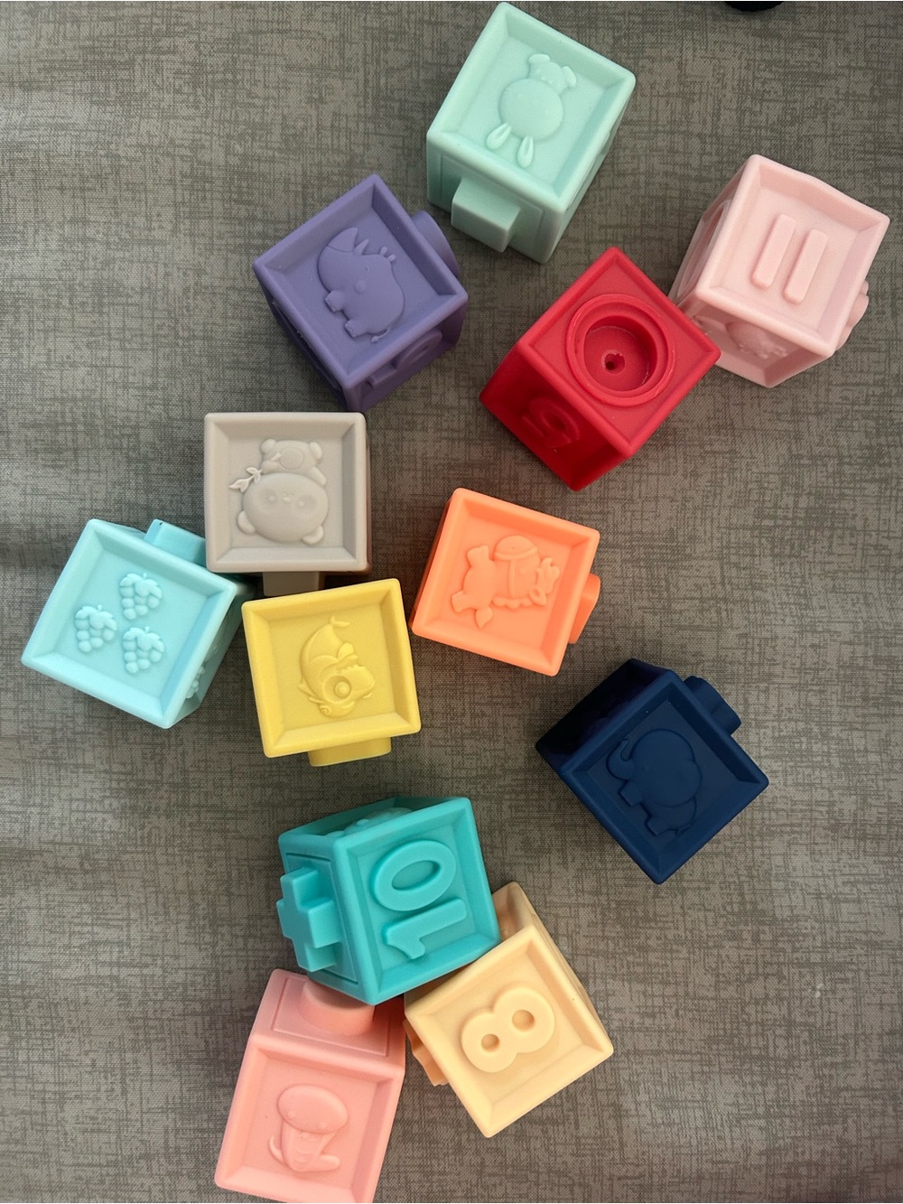 Colorful Silicone Soft Stacking Activity Blocks - Multicolor